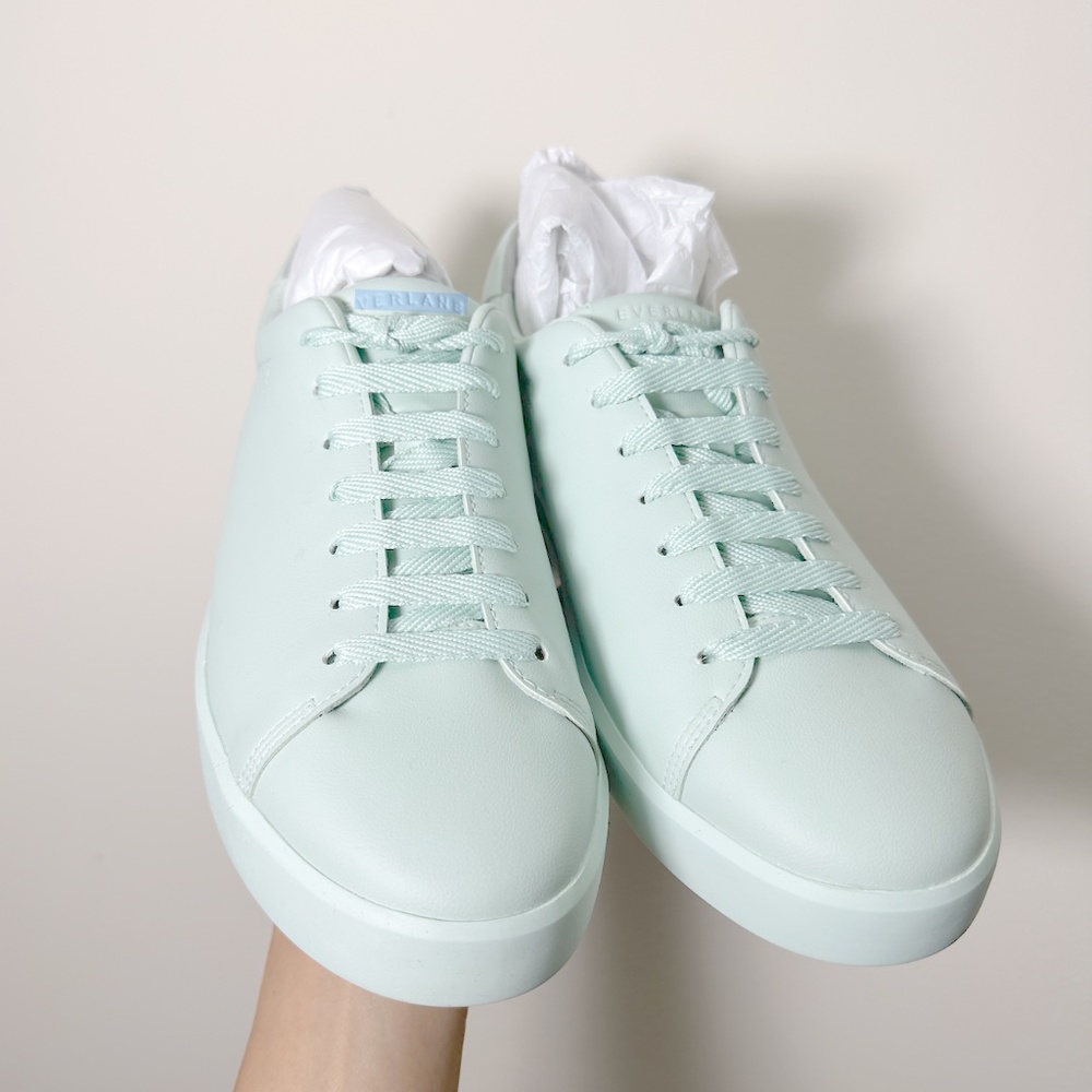 Everlane ReLeather Tennis Shoe - Lily Mint- Women Size 10- NWB - Picture 9 of 9